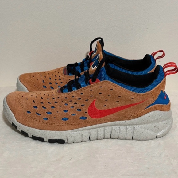 Nike Free run trail Brown and Blue Athletic Shoes with Red Accents main image 8